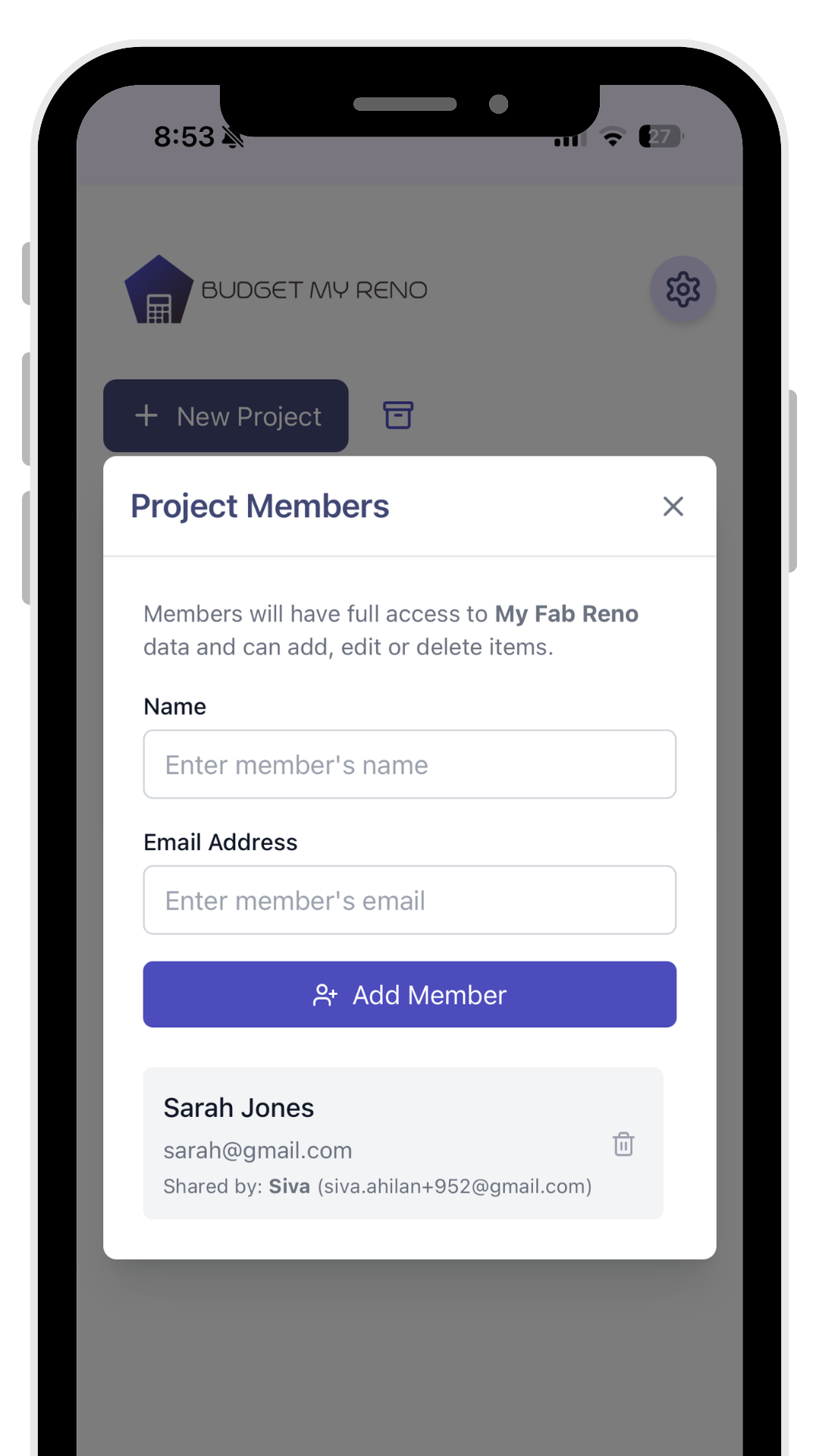 Privately Share Projects